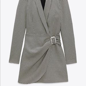 Zara Houndstooth blazer Dress